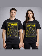 Battery Man VHS Horror Monster Retro Slasher Black Unisex T-Shirt