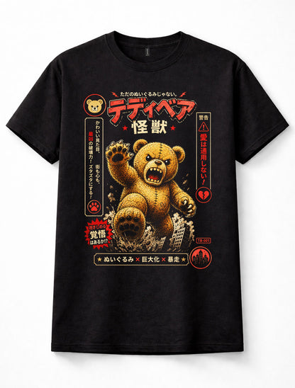 Japanese Teddy Bear Kaiju Monster Horror City Rampage Unisex T-Shirt