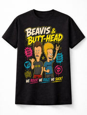 Beavis and Butt-Head MTV Cartoon Rock Metal Funny Graphic Unisex T-Shirt