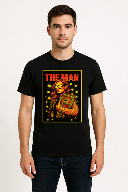 Becky Lynch The Man Retro Wrestling Unisex T-Shirt Champion Graphic Tee