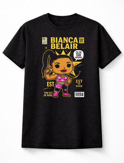 Bianca Belair WWE T-Shirt EST Wrestling Unisex Black Graphic Tee