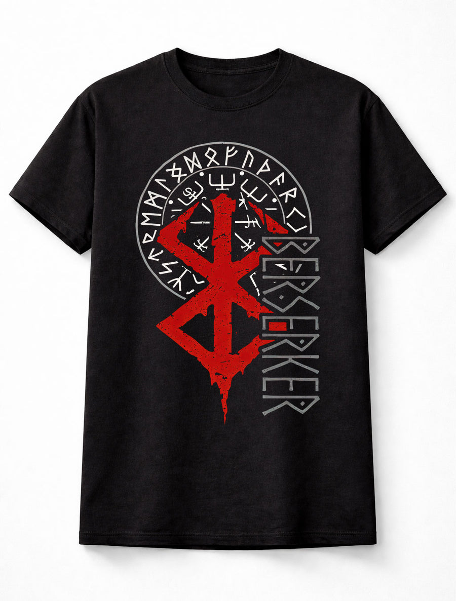 Berserker Viking Runes Norse Mythology Warrior Graphic Unisex T-Shirt