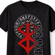 Berserker Viking Runes Norse Mythology Warrior Graphic Unisex T-Shirt