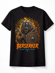 Viking Berserker Bear Warrior Axe Nordic Mythology Unisex T-Shirt