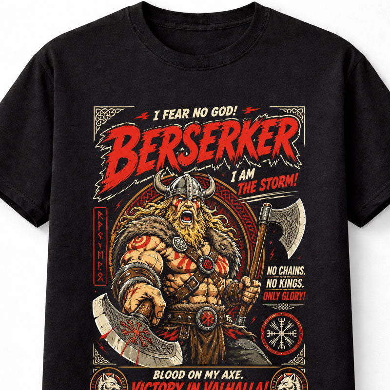 Viking Berserker Warrior Valhalla Norse Mythology Unisex T-Shirt