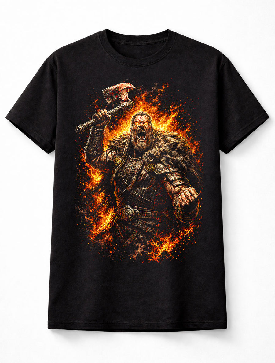 Viking Berserker Warrior Axe Norse Valhalla Graphic Unisex T-Shirt