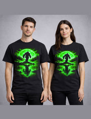 Bigfoot Moon Cryptid Sasquatch Horror Forest Graphic Unisex T-Shirt