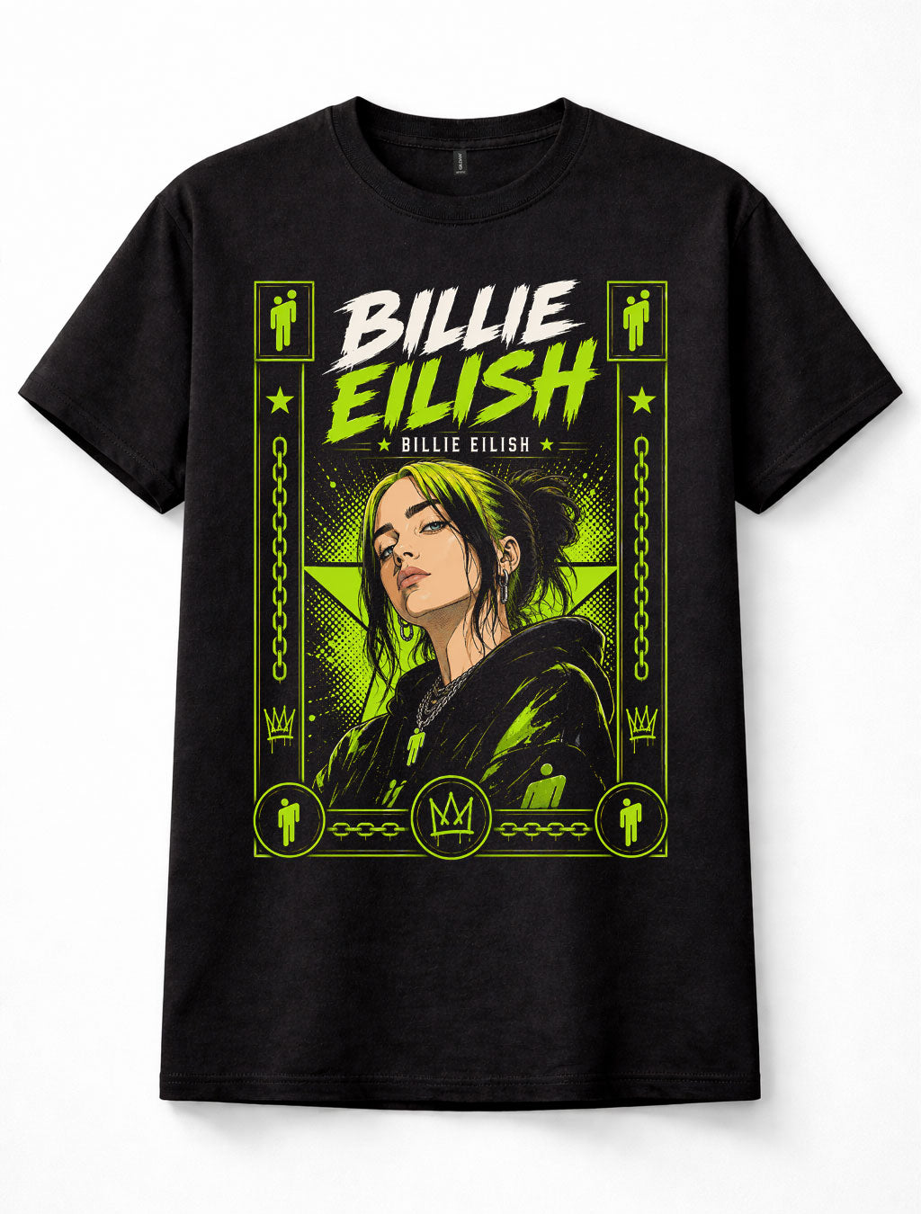 Billie Eilish Pop Music Singer Portrait Graphic Fan Unisex T-Shirt