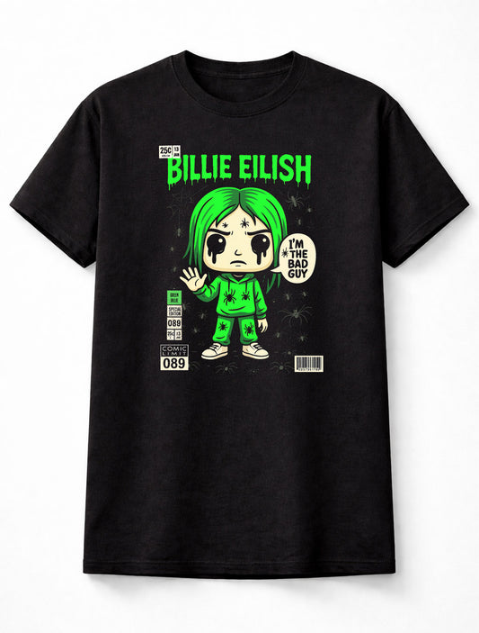 Billie Eilish Bad Guy Green Billie Comic Edition Adults & Kids Unisex T-Shirt