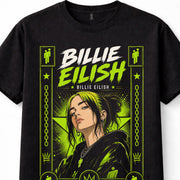 Billie Eilish Pop Music Singer Portrait Graphic Fan Unisex T-Shirt