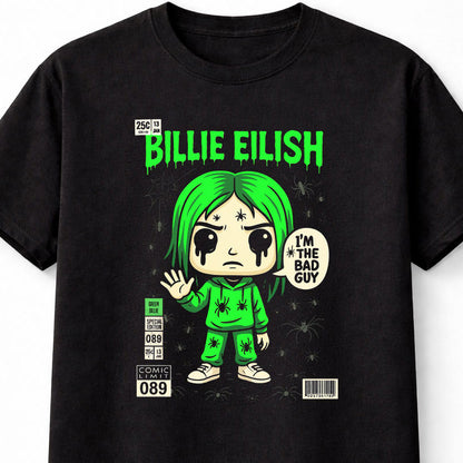 Billie Eilish Bad Guy Green Billie Comic Edition Adults & Kids Unisex T-Shirt