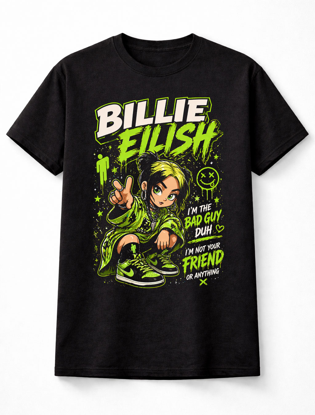 Billie Eilish Graphic T-Shirt Bad Guy Unisex T-Shirt