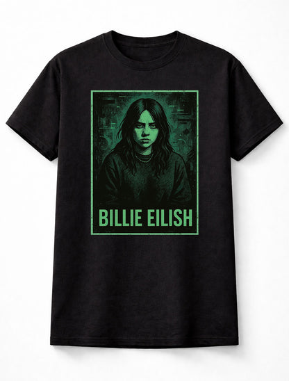 Billie Eilish Dark Pop Icon Bad Guy Alternative Music Star Adults & Kids Unisex T-Shirt