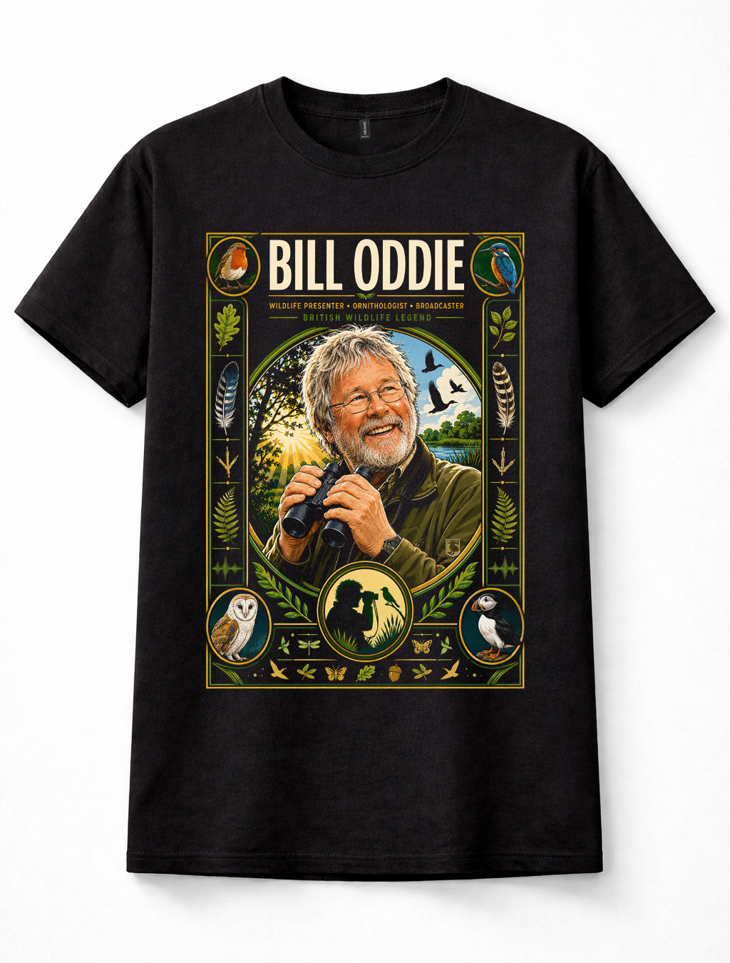 Bill Oddie Wildlife Presenter Birdwatching Nature Fan Unisex T-Shirt