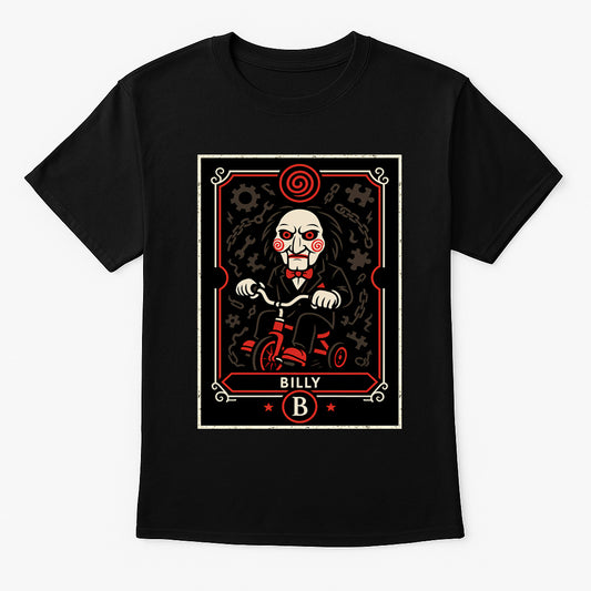 Billy Retro Horror Puppet Unisex T-Shirt Saw-Inspired Graphic Tee