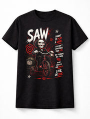 Saw Billy Puppet Jigsaw Horror Movie Graphic Tee Unisex Adults & Kids T-Shirt