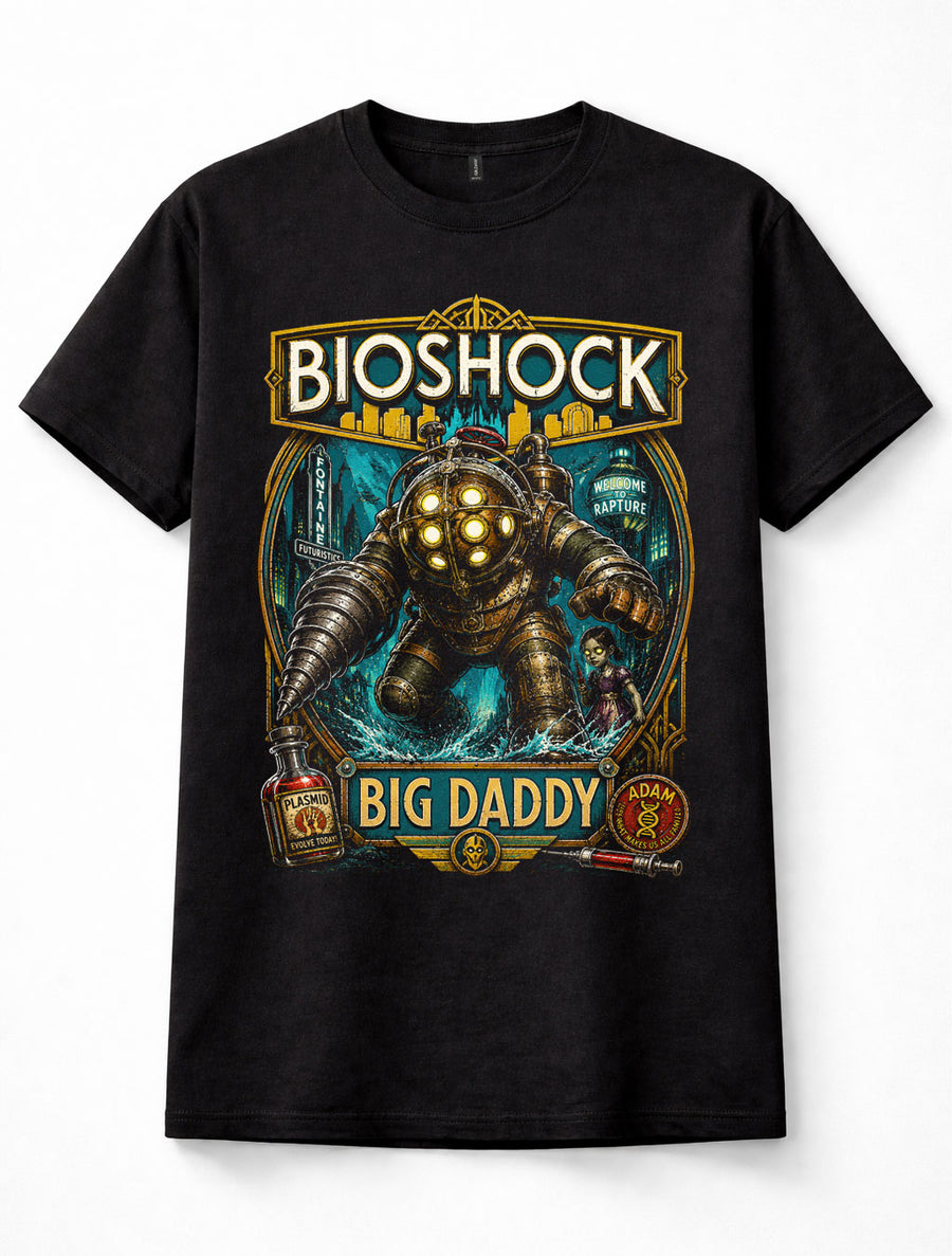 BioShock Big Daddy Rapture Plasmid Gaming Graphic Unisex T-Shirt