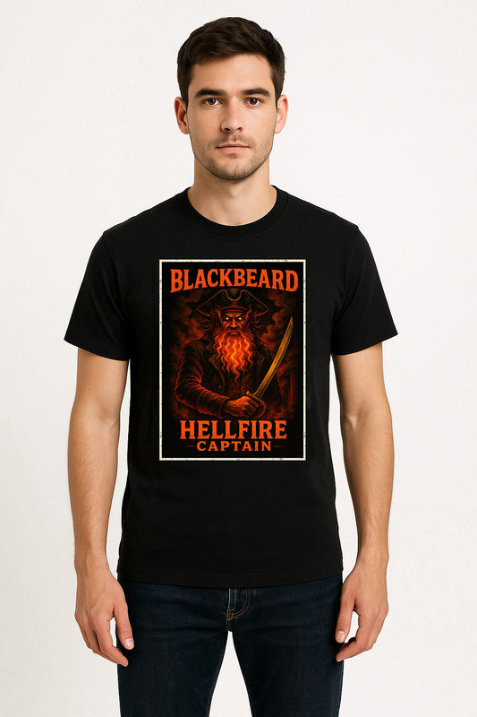 Blackbeard Hellfire Captain Unisex Adults & Kids T-Shirt