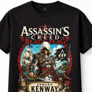 Assassin's Creed Black Flag Edward Kenway Pirate Game Unisex T-Shirt