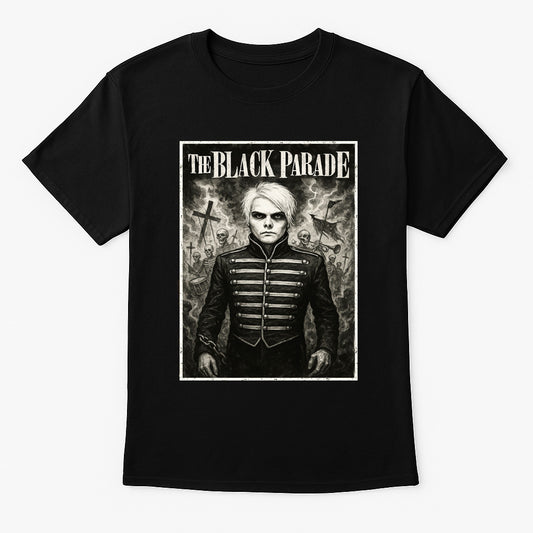 MCR The Black Parade “Welcome to the Parade” Unisex T-Shirt – Emo Rock Band Vintage Graphic Tee