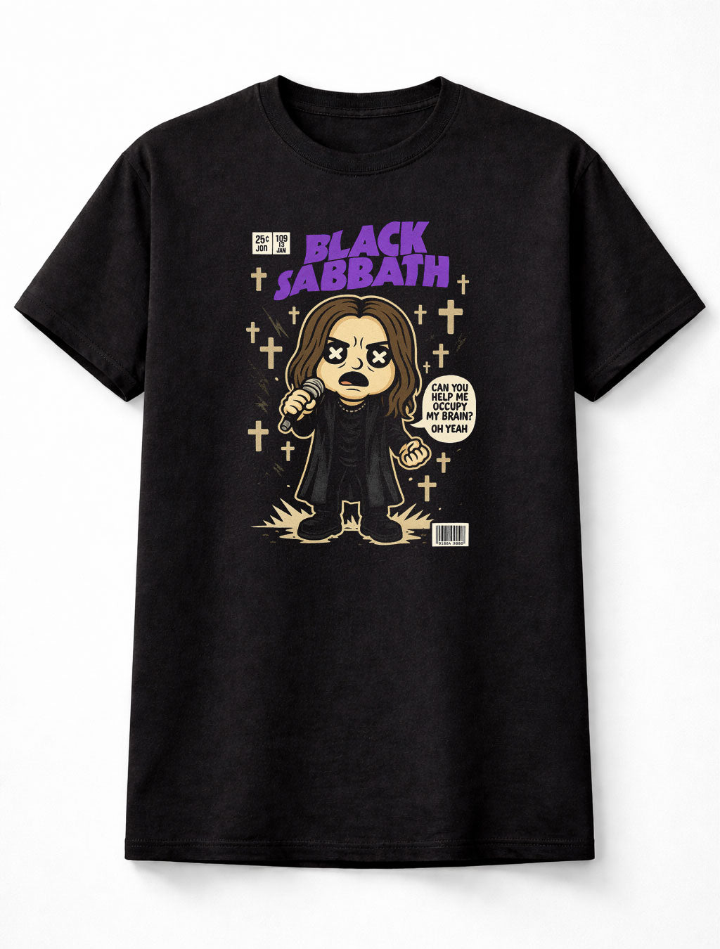 Black Sabbath Ozzy Osbourne Paranoid Can You Help Me Occupy My Brain Adults & Kids Unisex T-Shirt