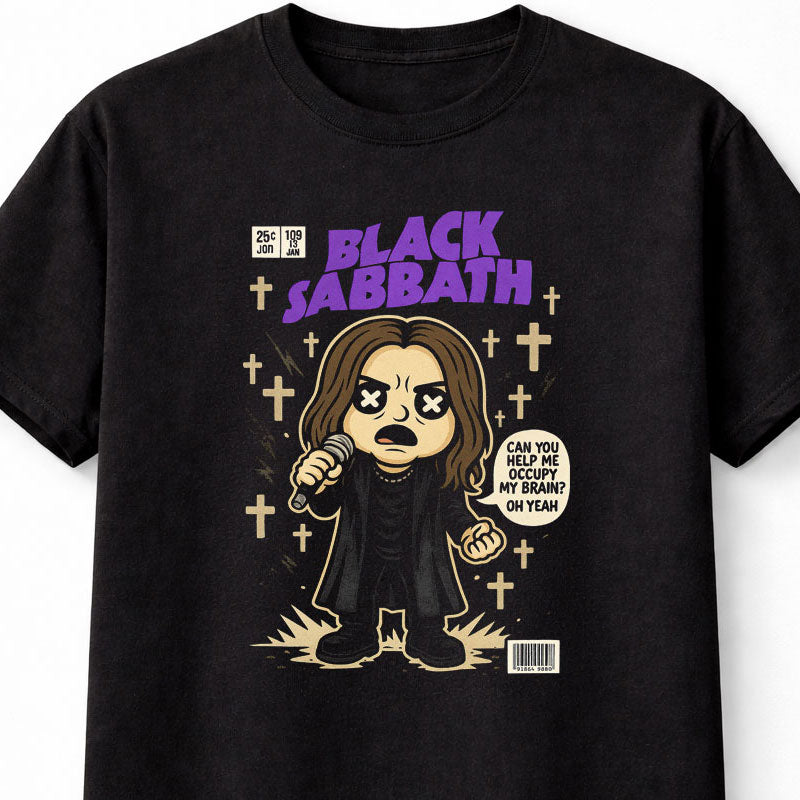 Black Sabbath Ozzy Osbourne Paranoid Can You Help Me Occupy My Brain Adults & Kids Unisex T-Shirt