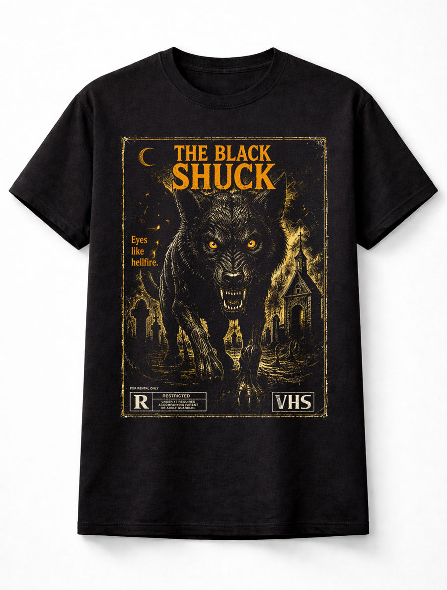 Black Shuck VHS Horror Hellhound Cryptid Black Unisex T-Shirt