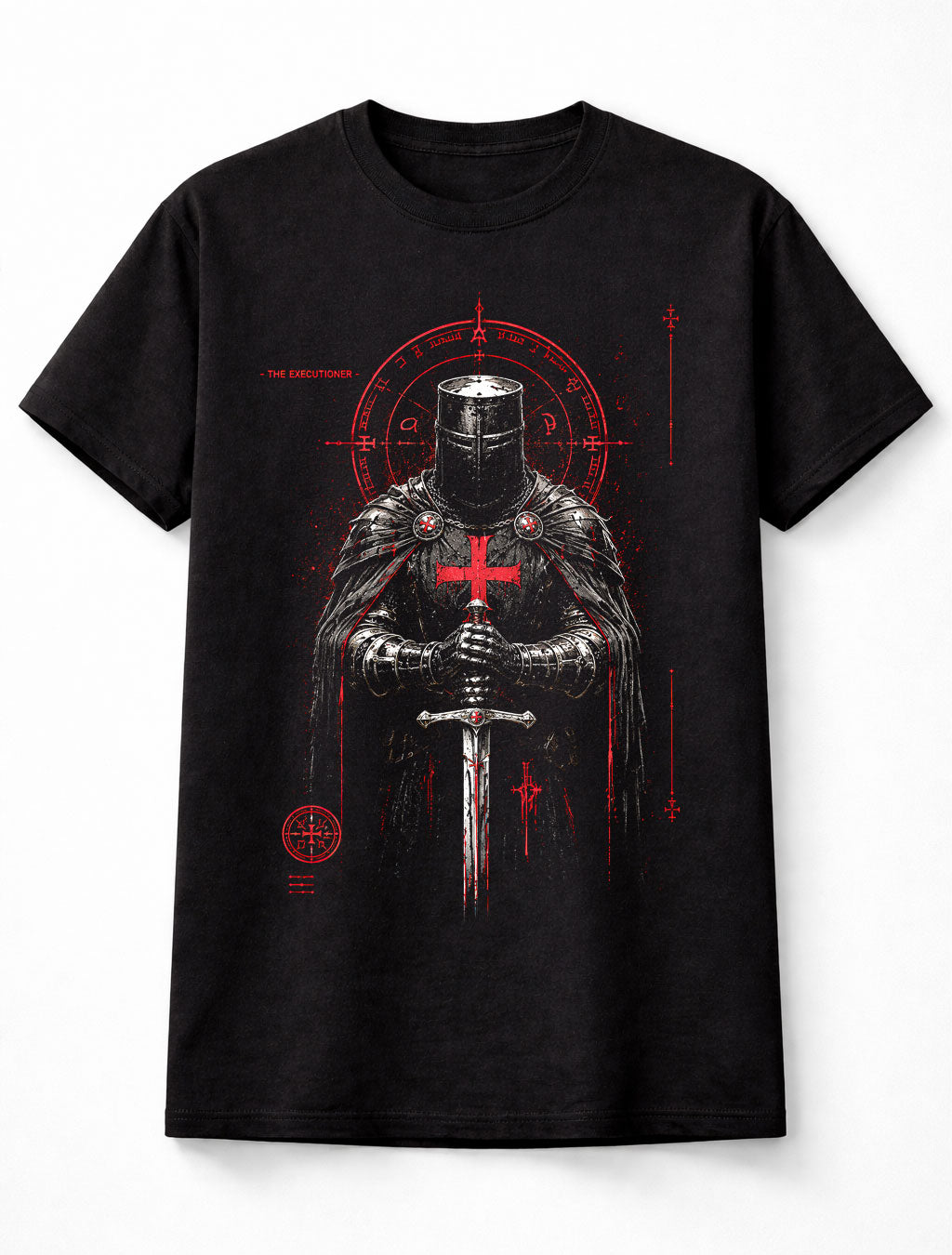 Templar Knight Crusader Gothic Medieval Sword Dark Fantasy Unisex T-Shirt