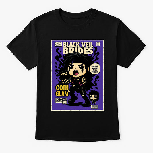 Black Veil Brides Goth Glam Emo Rock Funko Pop Style Unisex T-Shirt