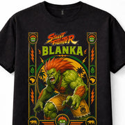 Street Fighter Blanka Electric Fighter Arcade Game Black Unisex T-Shirt