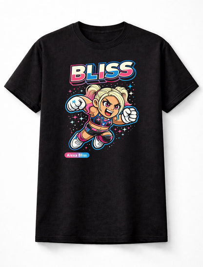 Alexa Bliss Cartoon WWE Wrestler T-Shirt Bliss Graphic Cute Unisex Adults & Kids