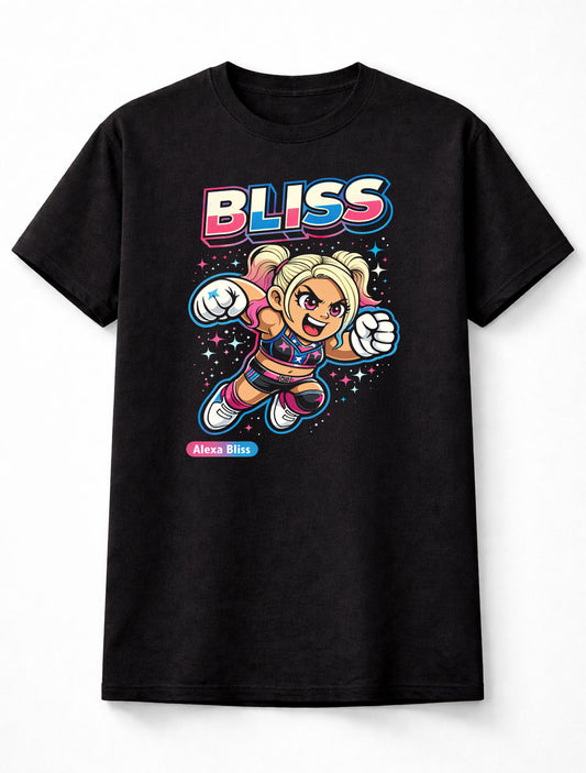 Alexa Bliss Cartoon WWE Wrestler T-Shirt Bliss Graphic Cute Unisex Adults & Kids