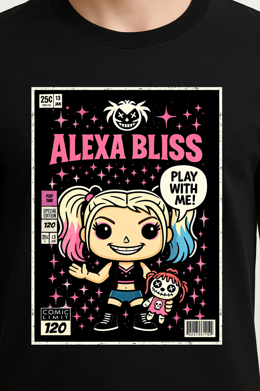 Alexa Bliss Play With Me Twisted Lilly Doll Pop Comic Kids Unisex T-Shirt