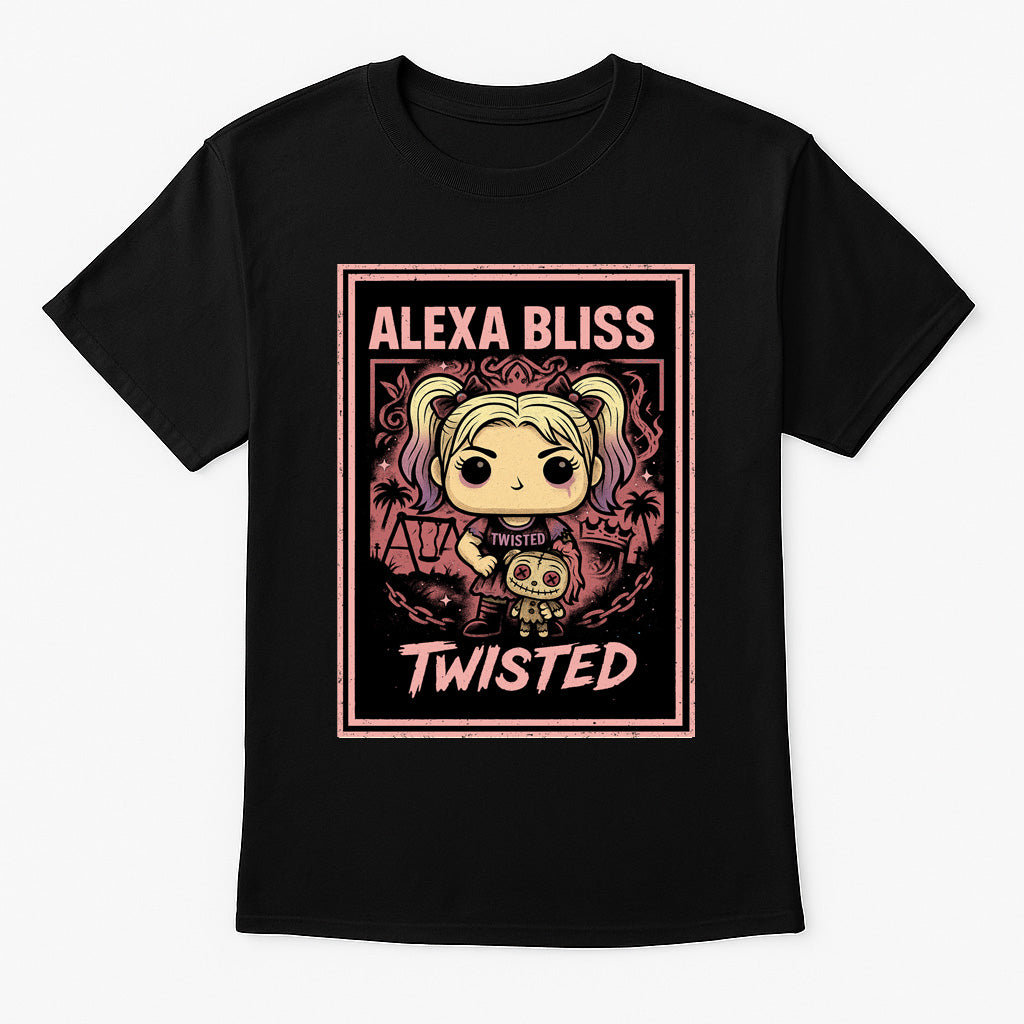 Alexa Bliss Twisted Pink Comic Pop Doll Kids Unisex T-Shirt