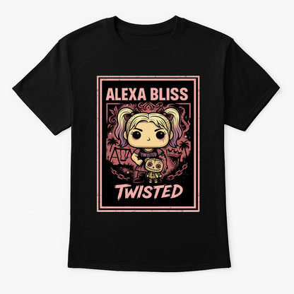 Alexa Bliss Twisted Pink Comic Pop Doll Kids Unisex T-Shirt