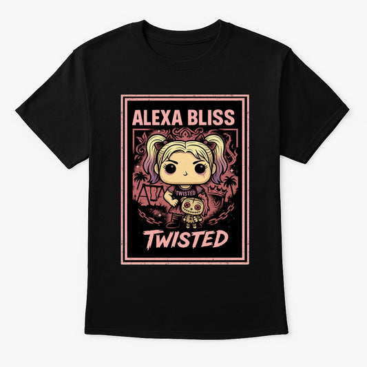 Alexa Bliss Twisted Pink Comic Pop Doll Kids Unisex T-Shirt