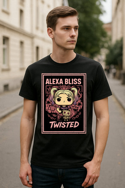 Alexa Bliss Twisted Pink Comic Pop Doll Kids Unisex T-Shirt