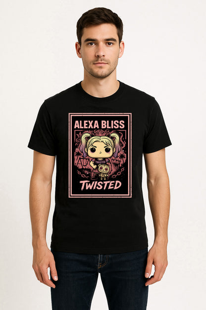 Alexa Bliss Twisted Pink Comic Pop Doll Kids Unisex T-Shirt