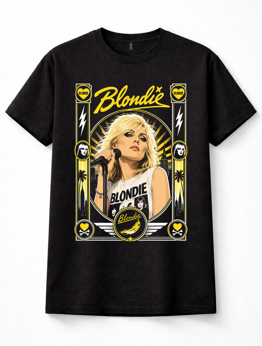 Blondie Debbie Harry Punk New Wave Rock Band Music Black Unisex T-Shirt