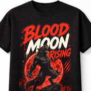 Blood Moon Rising Werewolf Horror Graphic Unisex T-Shirt