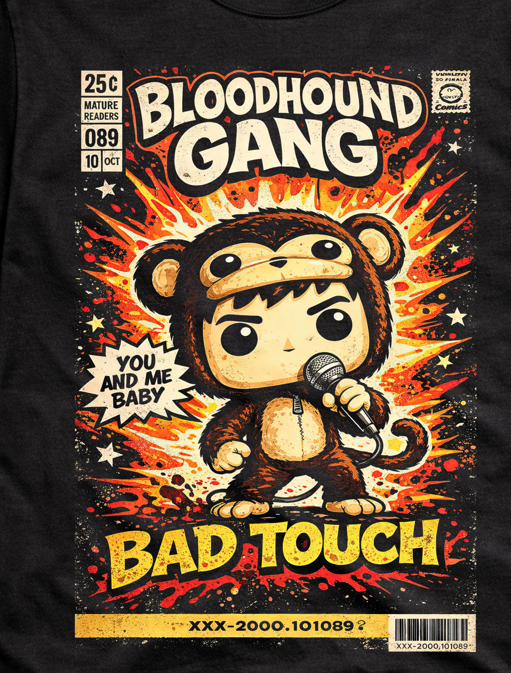 Bloodhound Gang Bad Touch Funny Retro Music Parody Adults Unisex T-Shirt