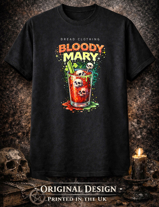 Bloody Mary Skull Cocktail Unisex Toxic Gothic Horror Graphic T-Shirt Dark Art