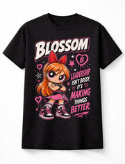 Powerpuff Girls Blossom Leadership Quote Cartoon Graphic Unisex T-Shirt
