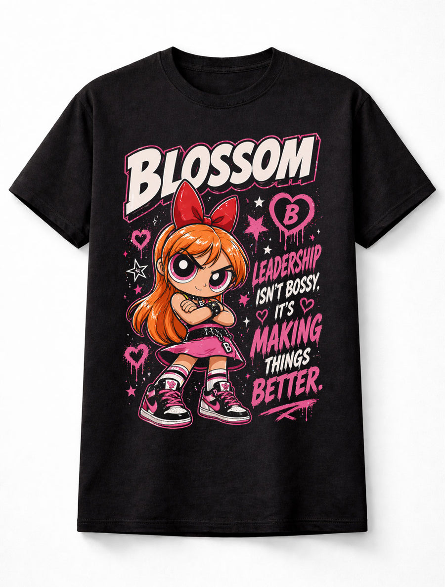 Powerpuff Girls Blossom Leadership Quote Cartoon Graphic Unisex T-Shirt