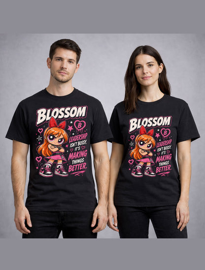 Powerpuff Girls Blossom Leadership Quote Cartoon Graphic Unisex T-Shirt