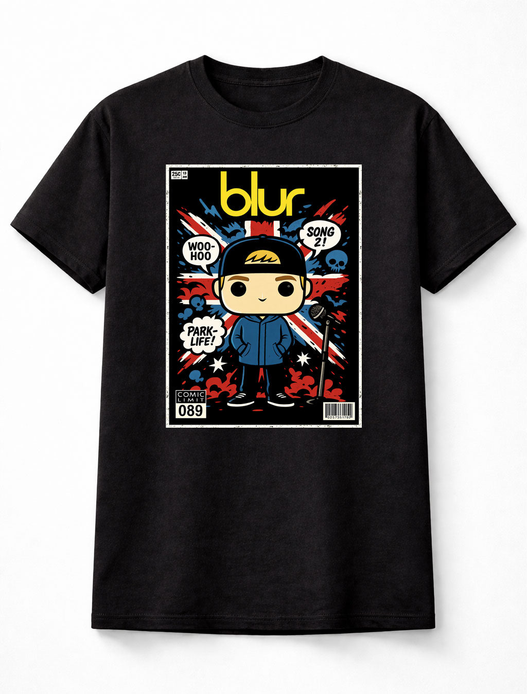 Blur T-Shirt Britpop Icons Unisex Black Graphic Tee