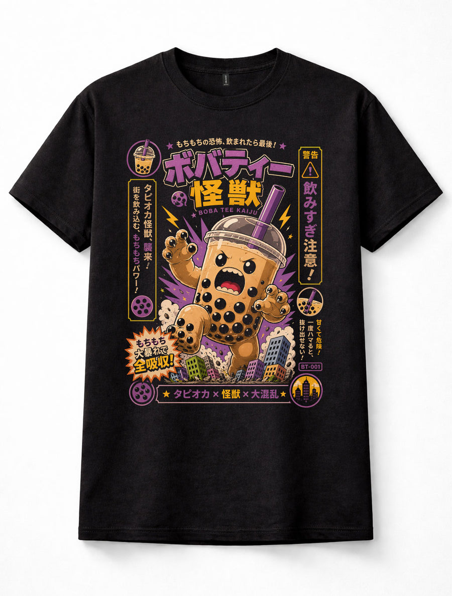 Japanese Boba Tea Kaiju Bubble Tea Monster Kawaii Graphic Unisex T-Shirt
