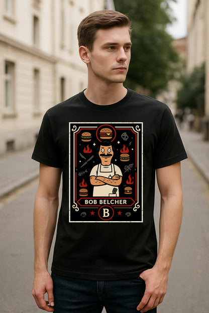 Bob’s Burgers Bob Belcher Retro Cartoon Unisex T-Shirt Comedy TV Tee
