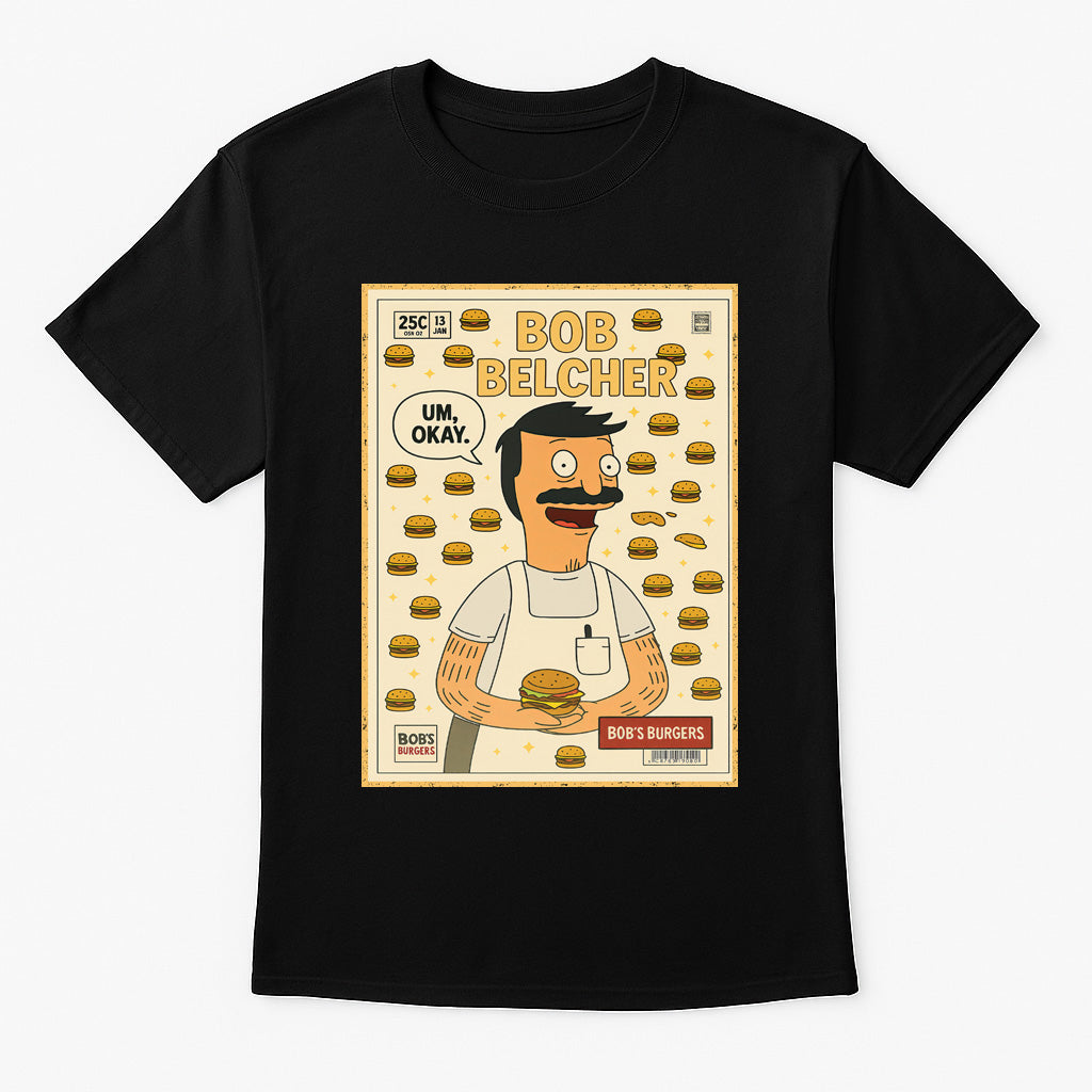 Bob’s Burgers Bob Belcher Burger Lover Retro Comic Cover Unisex T-Shirt
