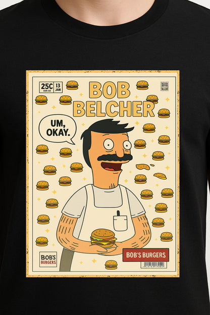 Bob’s Burgers Bob Belcher Burger Lover Retro Comic Cover Unisex T-Shirt